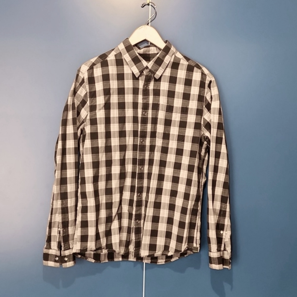 Men's long sleeve plaid Prana button down
